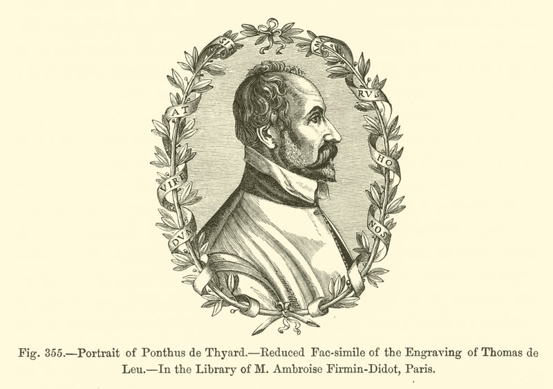Portrettet av Pontus de Tyard (gravering) av French School