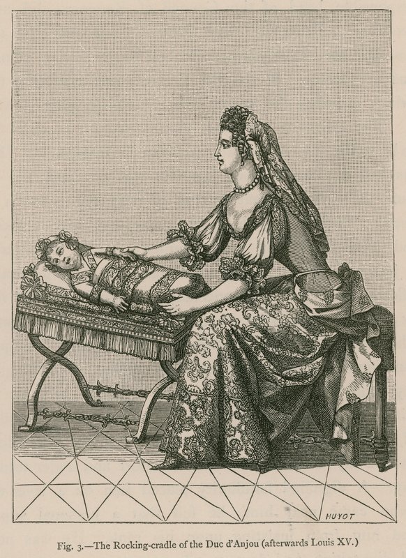 The Rocking-Cradle of the Duc dAnjou (etterpå Louis XV) av French School