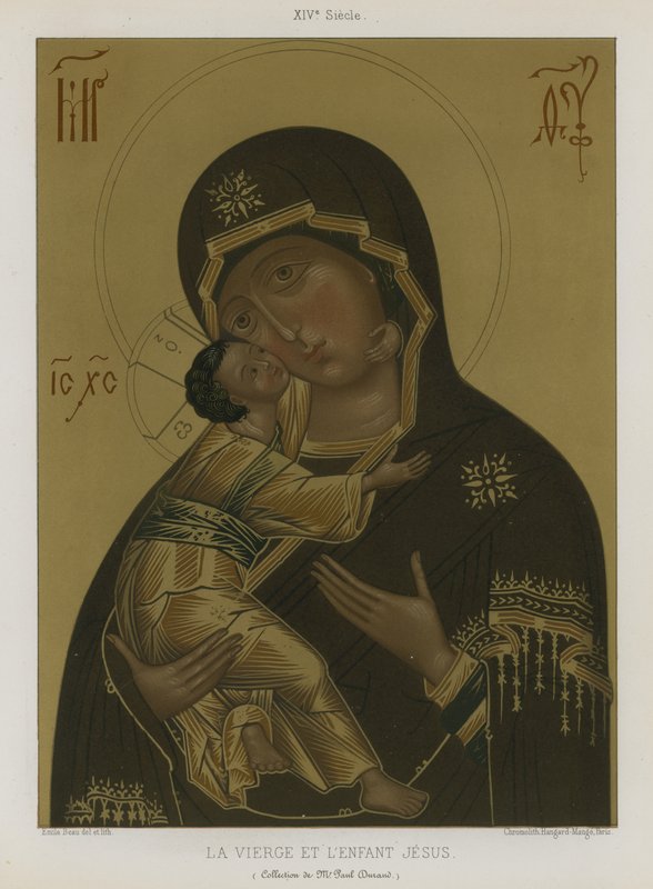 Jomfru Maria med Jesusbarnet av French School