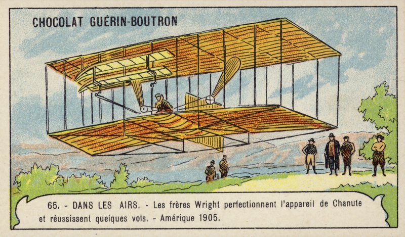 The Wright Brothers perfeksjonerer flymaskinen til Octave Chanute og foretok flere vellykkede flyvninger, USA av French School