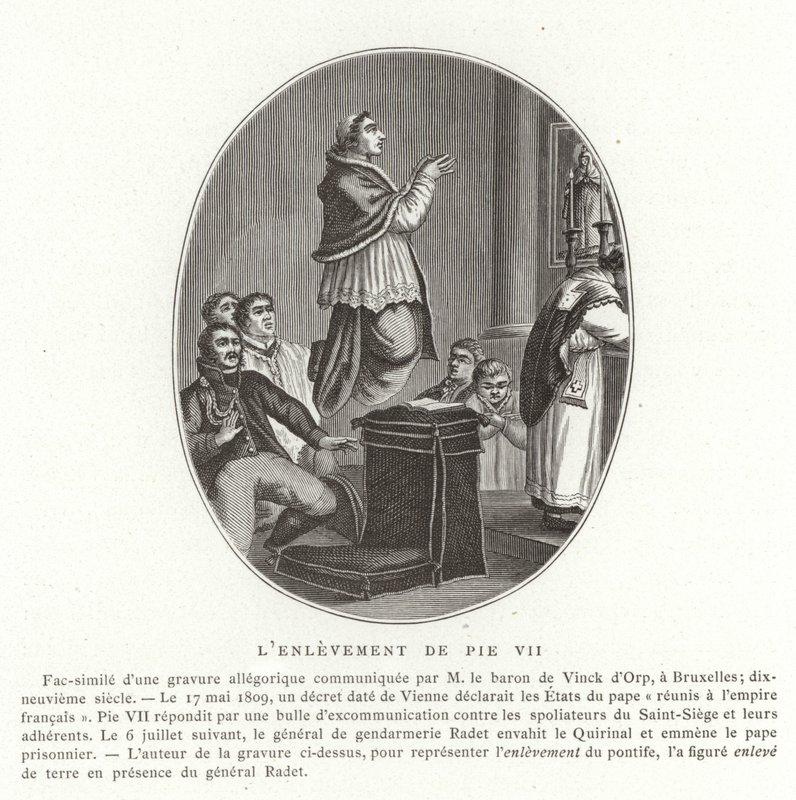 Bortføringen av pave Pius VII, Roma, 6. juli 1809 av French School