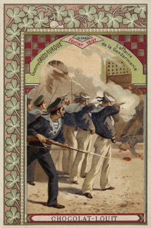 Gendarmeriets affære, Chania, Kreta, gresk-tyrkisk krig, februar 1897 av French School
