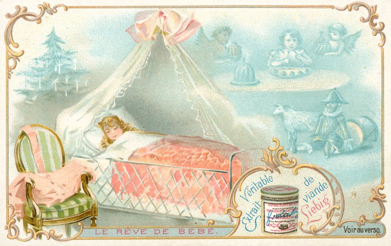 Babyens drøm (chromolitho) av French School