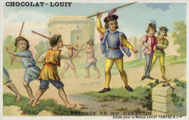 Barndommen til Bertrand du Guesclin av French School