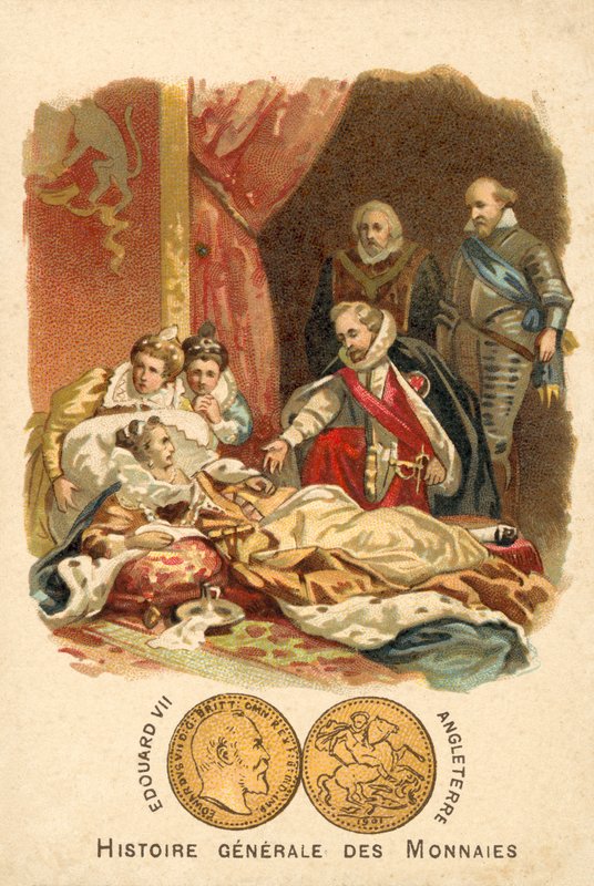Elizabeth I av Englands død, 1603 av French School