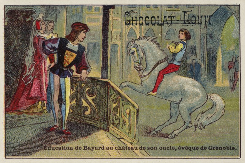 Utdannelsen til Bayard på slottet til onkelen hans, biskopen av Grenoble av French School