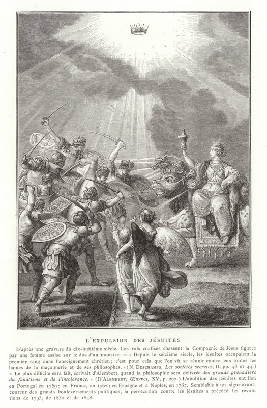 Utvisningen av jesuittene, 1700-tallet av French School