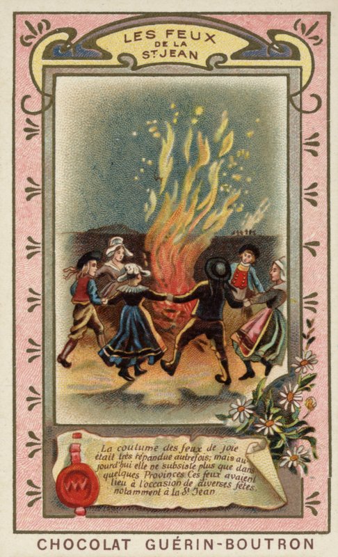 Brannene til St John (chromolitho) av French School