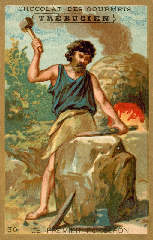 Den første smeden (chromolitho) av French School