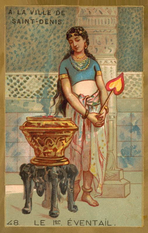 Den første viften (chromolitho) av French School
