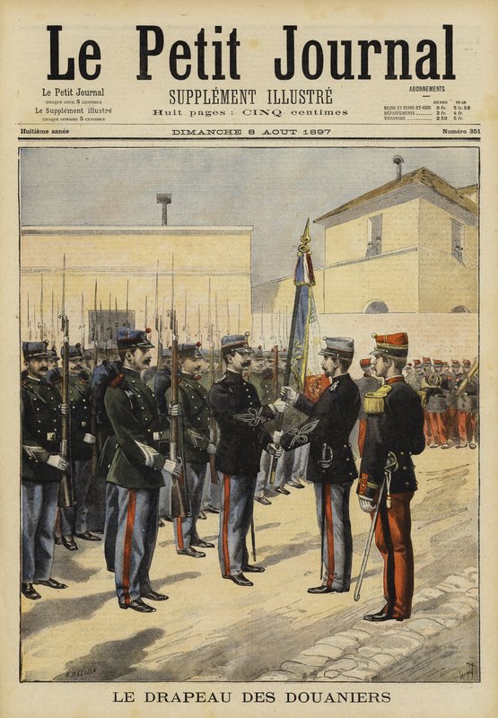 Flagget til tollerne, Bordeaux, Frankrike, 1897 av French School