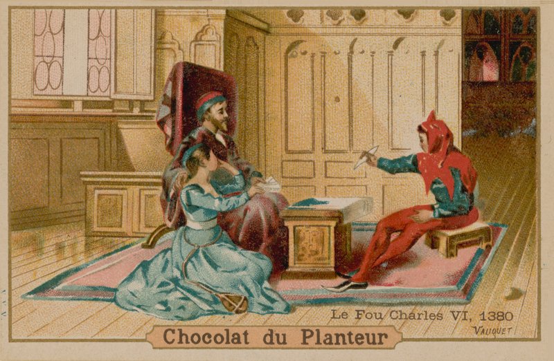 Dåren og Charles VI, konge av Frankrike (1368-1422) av French School