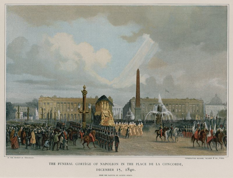 Begravelsen til Napoleon på Place de la Concorde av French School