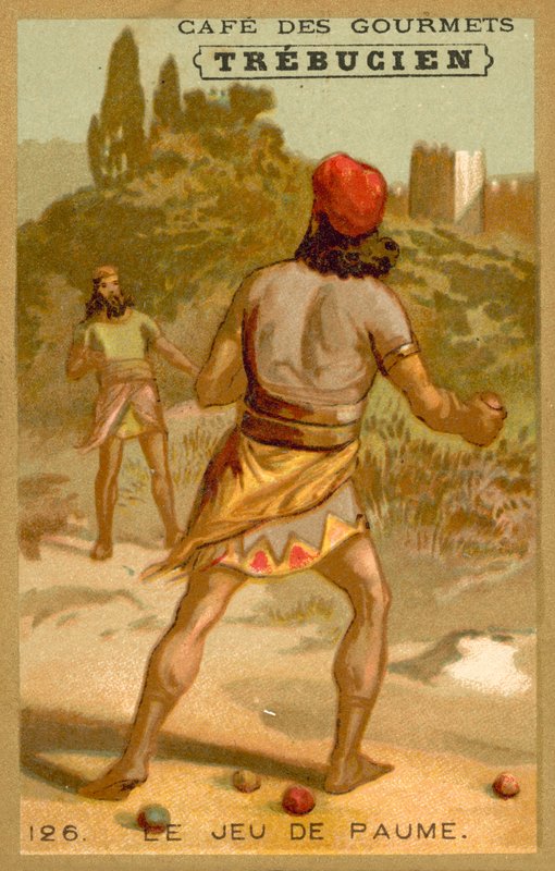 Spillet tennis (chromolitho) av French School