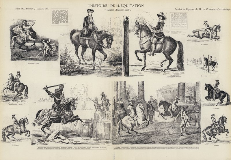 Historien om ridning (litho) av French School