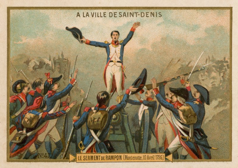 Eden til Rampon, Montenotte, 10. april 1796 av French School