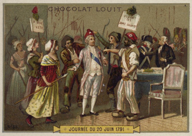 Sans-culottene invaderer Tuileries-palasset, den franske revolusjonen, 20. juni 1792 av French School