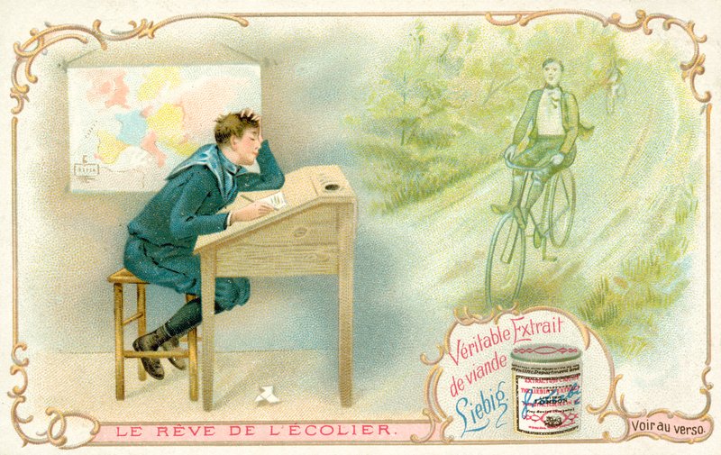 Skoleguttens drøm (chromolitho) av French School