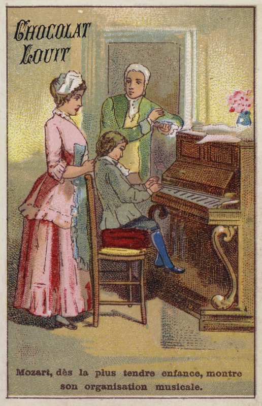 Den svært unge Mozart viser sine musikalske talenter av French School