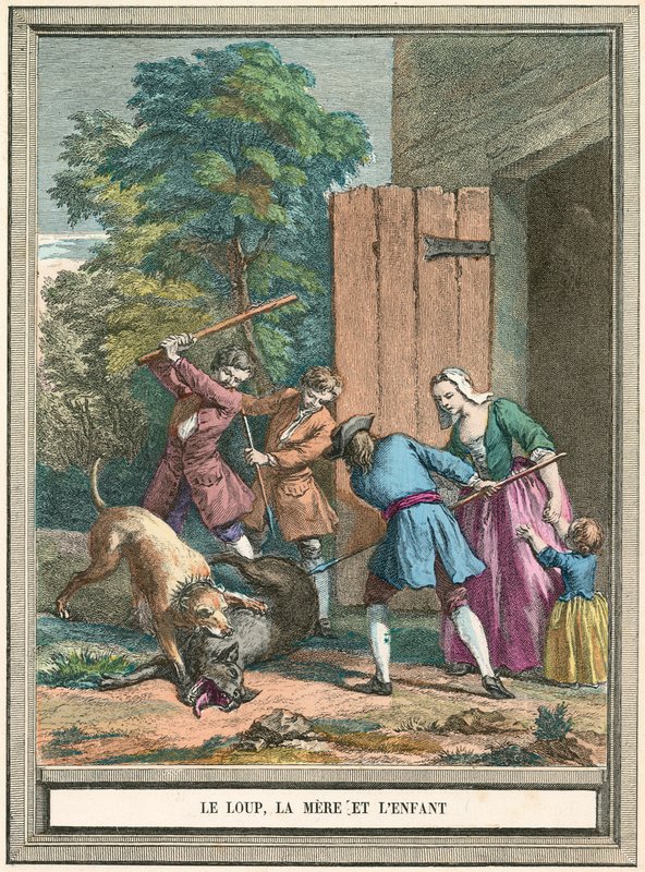 Ulven, moren og barnet av French School