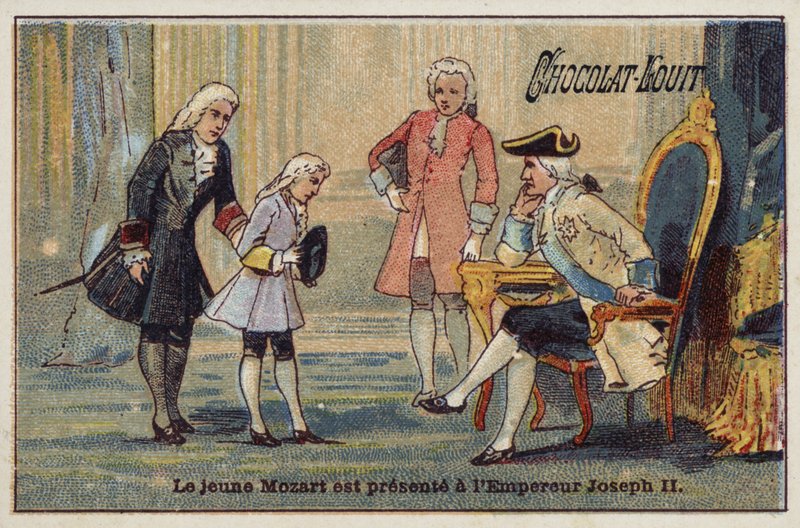 Den unge Mozart presenteres for keiser Joseph II av French School