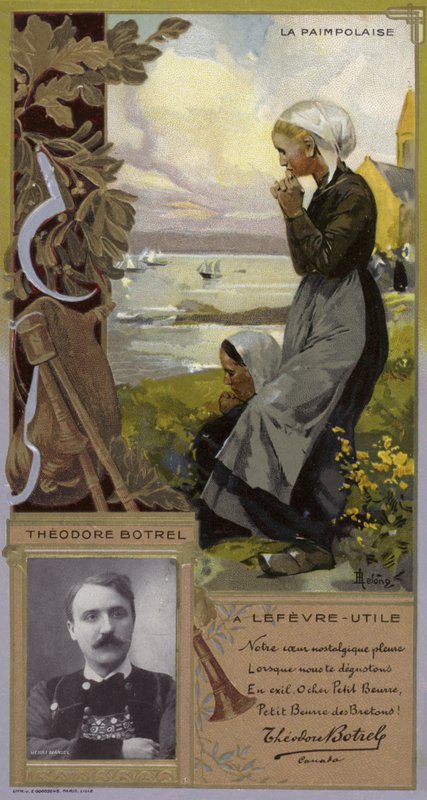 Theodore Botrel , fransk sanger og låtskriver (kromolitho) av French School