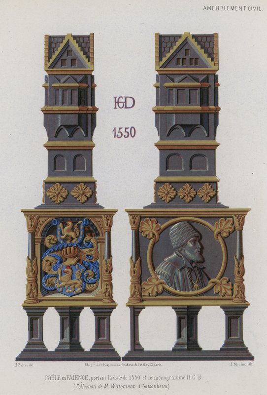 Kakkelovn fra 1550 av French School