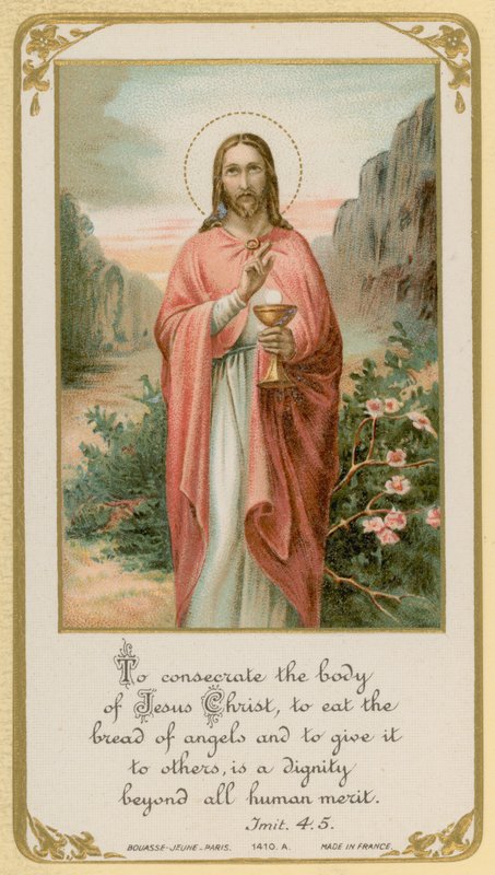 Å innvie Jesu Kristi legeme, å spise englers brød og gi det til andre, er en verdighet utover all menneskelig fortjeneste av French School