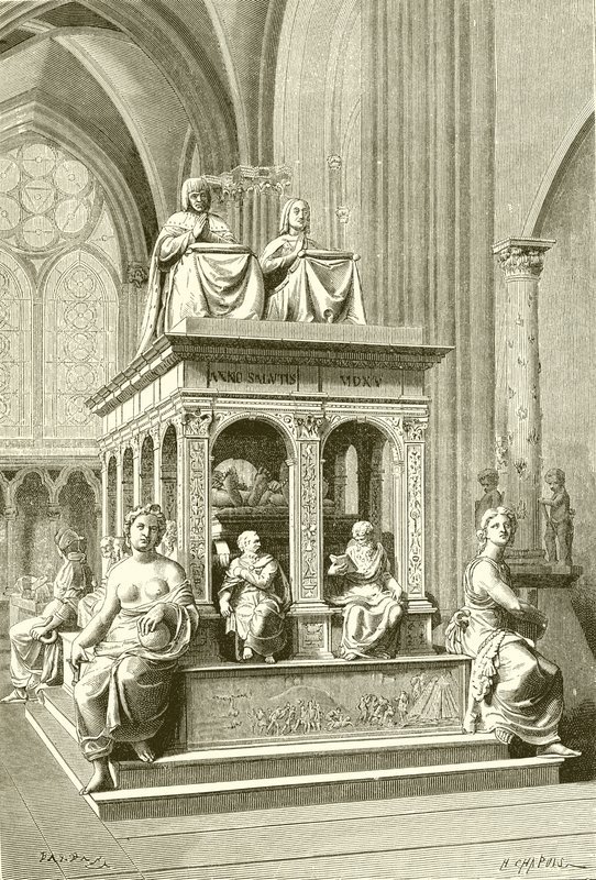 Graven til Ludvig XII og Anne av Bretagne ved Saint Denis av French School