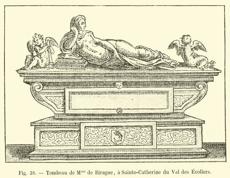 Graven til Madame de Birague, i Sainte-Catherine du Val des Ecoliers av French School