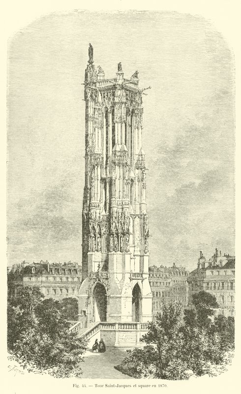Besøk Saint-Jacques og torget i 1870 av French School