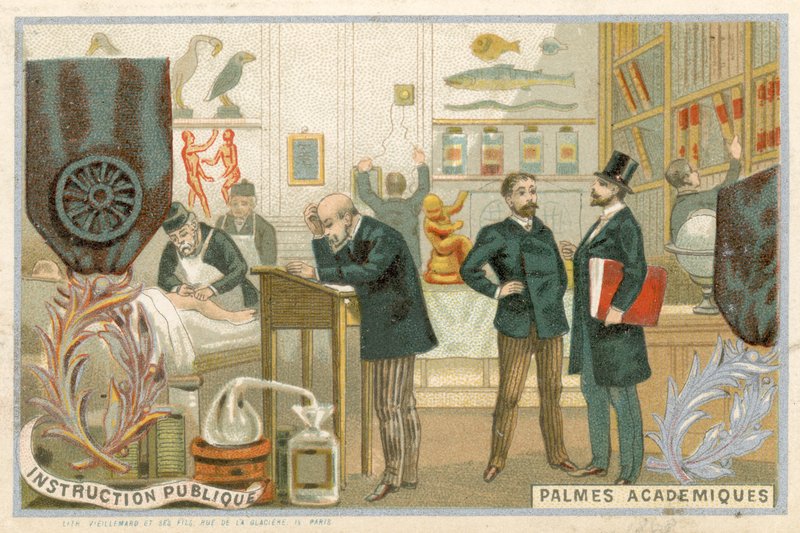 Byttekort med et bilde av Ordre des Palmes Academiques av French School
