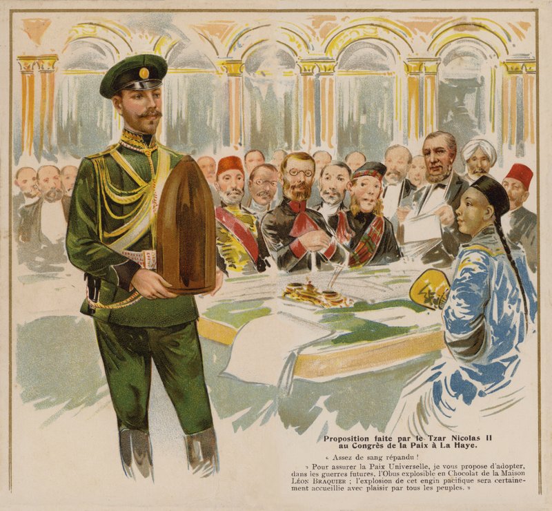 Tsar Nicholas II av Russland på den første Haag-konferansen av French School
