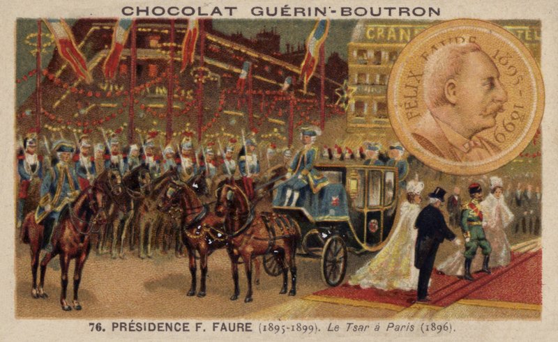 Tsar Nicholas II av Russland besøker Paris av French School