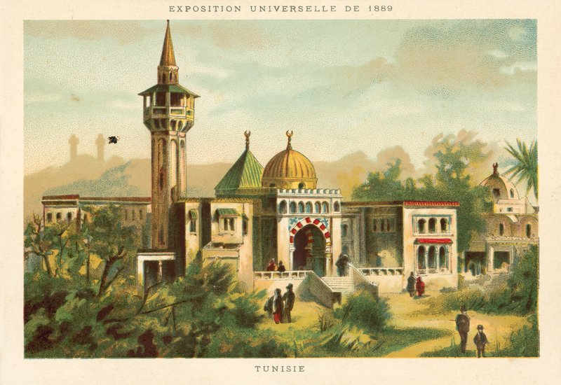 Tunisia, universell utstilling 1889, Paris av French School