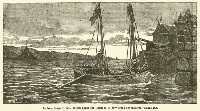 En båttur over Atlanterhavet (gravering) av French School