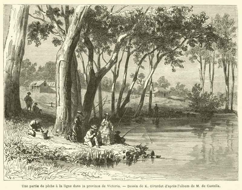 Fiske i provinsen Victoria (gravering) av French School
