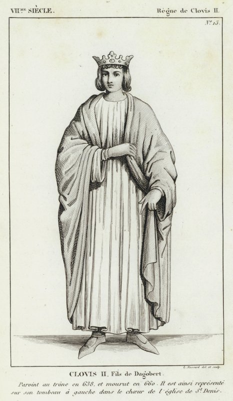 VII Century, Reign of Clovis II, Clovis II, Son of Dagobert (gravering) av French School