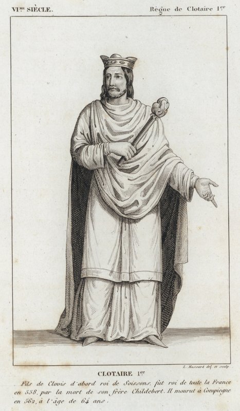 VI Century, Reign of Clotaire I, Clotaire I (gravering) av French School