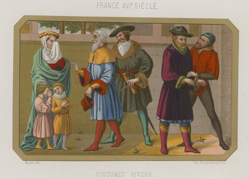 Ulike moter fra 1500-tallets Frankrike av French School