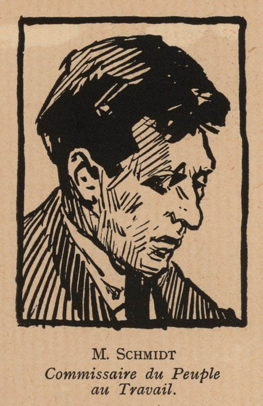 Vasily Schmidt , russisk bolsjevikisk revolusjonær politiker og folkekommissær for arbeid (lito) av French School