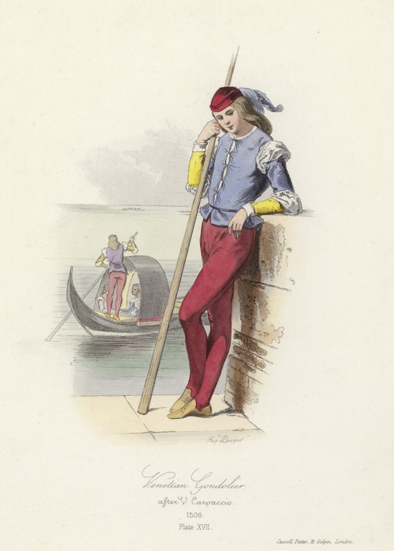 Venetiansk gondolier av French School