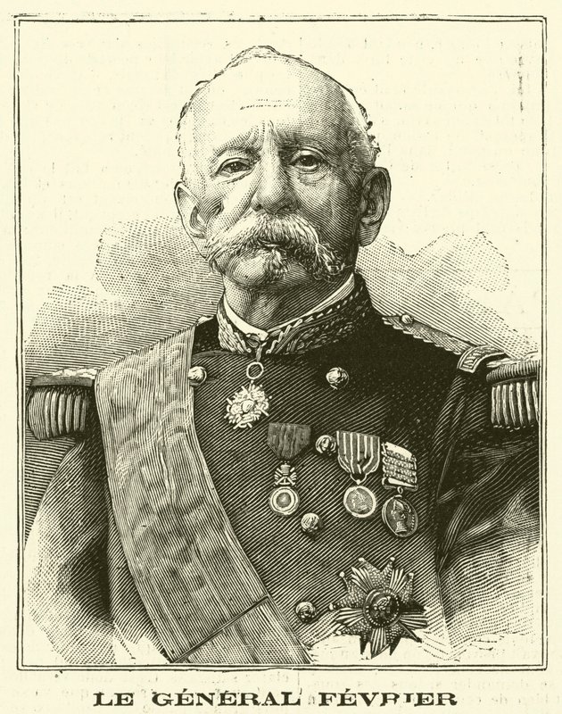 Victor Fevrier , fransk general (gravering) av French School