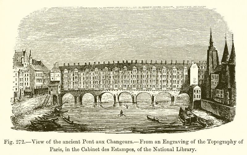 Utsikt over den gamle Changers Bridge av French School