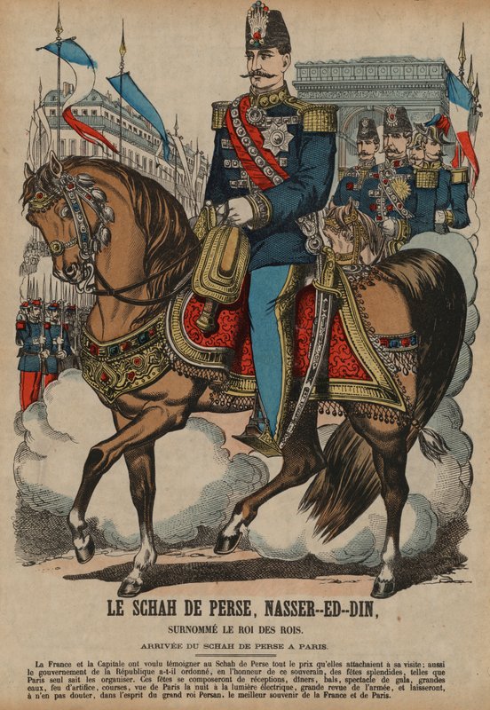 Besøk av Naser al-Din, Shah av Persia, til Paris av French School