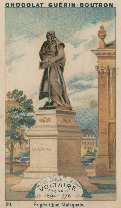 Voltaire, forfatter, 1694-1778, reist Quai Malaquais av French School