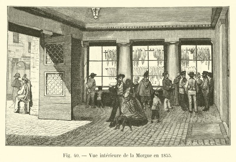 Innvendig utsikt over likhuset i 1855 av French School