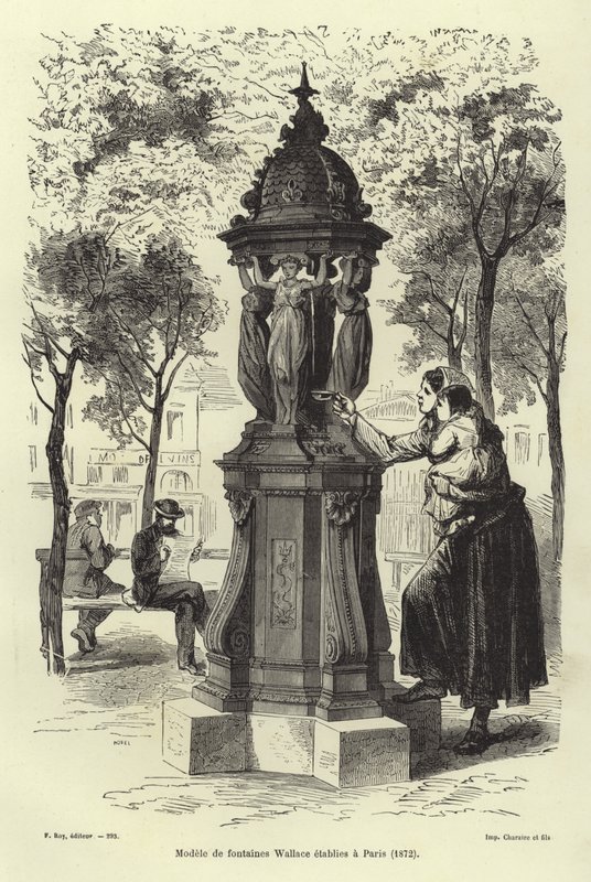 Wallace-fontenen installert i Paris i 1872 av French School