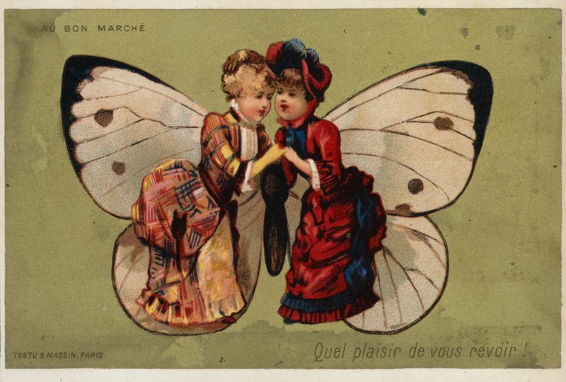 For en glede å se deg igjen! (chromolitho) av French School