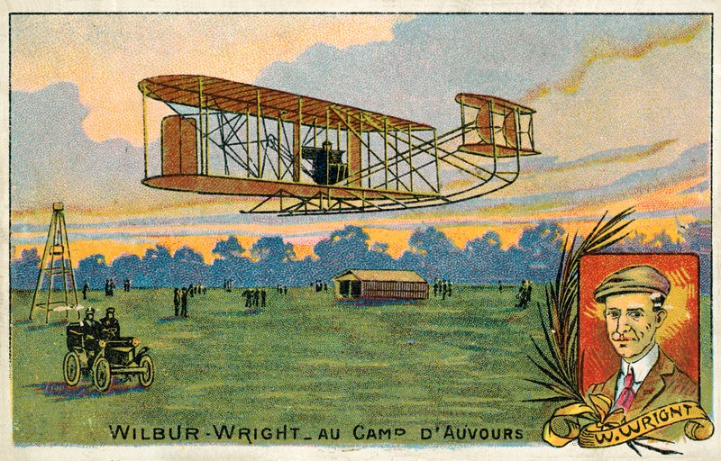 Wilbur Wright foretar en flytur på Camp d